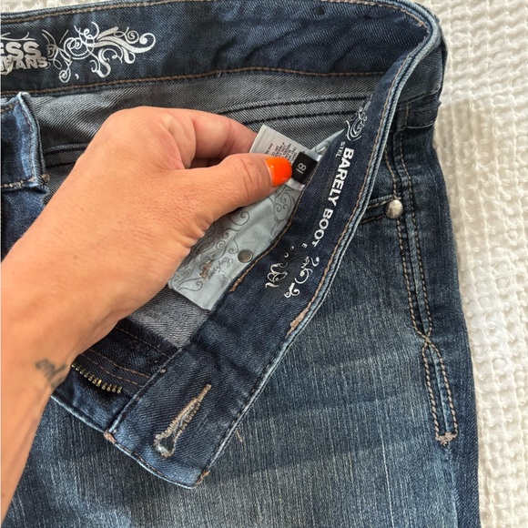 Express Dark Blue Women's Boot Cut Jeans - Picture 3 of 6